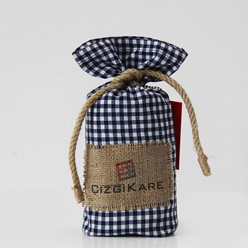 Lacivert Pötikareli Masa Örtüsü