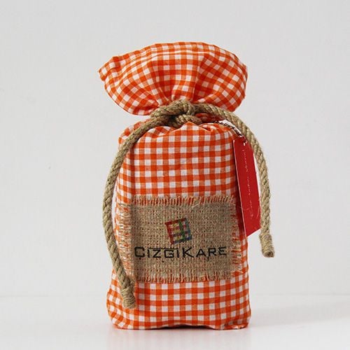 Turuncu Pötikareli Masa Örtüsü