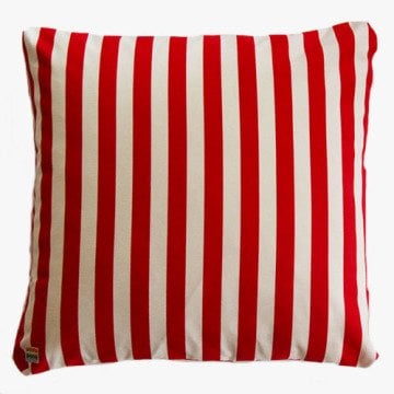 Kırmızı Çizgili Kırlent Kılıfı