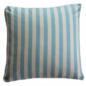 Bebek Mavisi Çizgili Kırlent Kılıfı