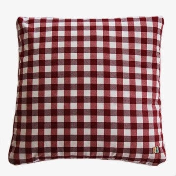 Bordo Kareli Kırlent Kılıfı