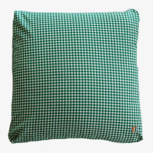 Yeşil Pötikareli Kırlent Kılıfı