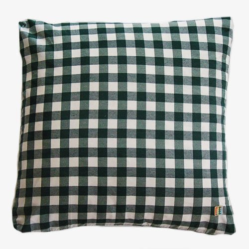 Nefti Yeşil Kareli Kırlent Kılıfı