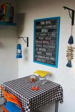 Kahve Kareli Masa Örtüsü