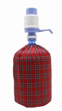 Kırmızı Küçük Ekoseli Damacana Kılıfı