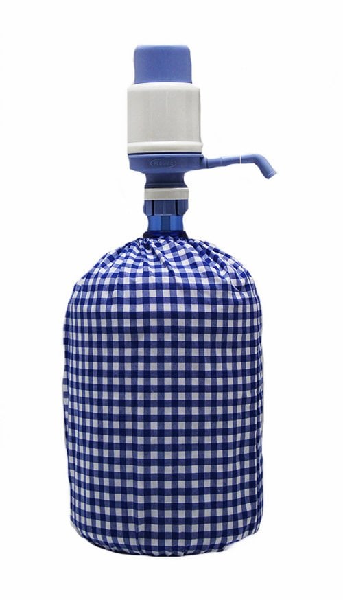 Mavi Orta Boy Kareli Damacana Kılıfı