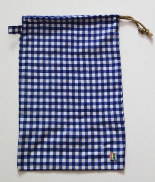 Mavi Orta Boy Kareli Ekmek Kesesi