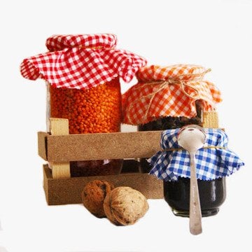 Nefti Yeşil Kareli Kavanoz Kapağı