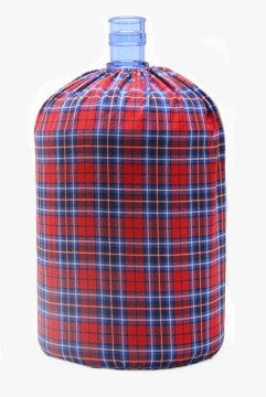 Kırmızı-Mavi Ekoseli Damacana Kılıfı