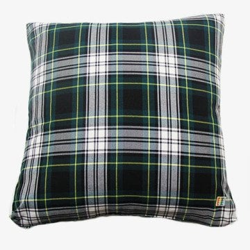 Yeşil Ekoseli Kırlent Kılıfı