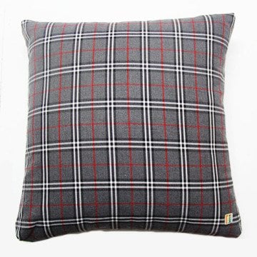 Gri Ekoseli Kırlent Kılıfı