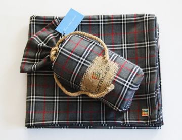 Gri Ekoseli Masa Örtüsü