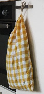 Hardal Sarısı Kareli Ekmek Kesesi