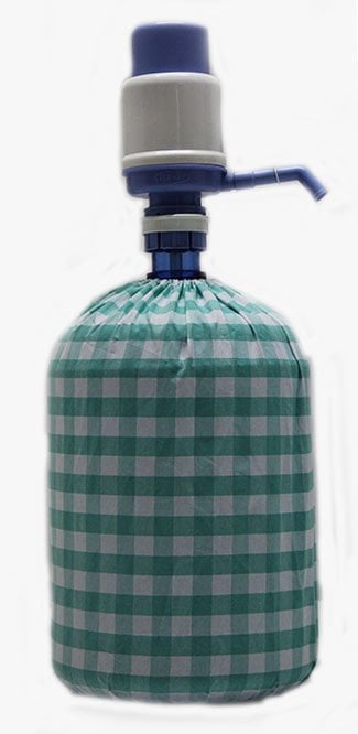 Mint Yeşili Kareli Damacana Kılıfı