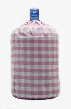 Şeker Pembe Kareli Damacana Kılıfı