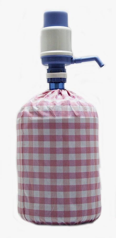 Şeker Pembe Kareli Damacana Kılıfı