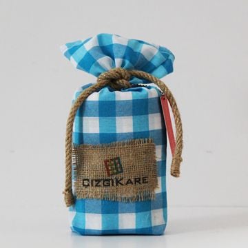 Turkuaz Kareli Masa Örtüsü