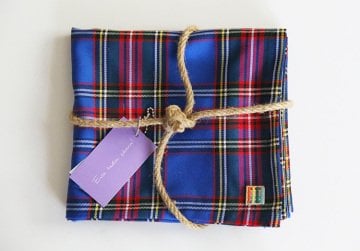 Mavi Ekoseli Runner (Servis Örtüsü)