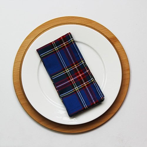 Mavi Ekoseli Kumaş Peçete