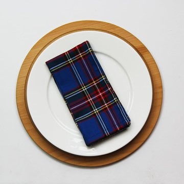 Mavi Ekoseli Kumaş Peçete