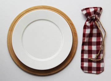 Bordo Kareli Çatal Bıçak Kesesi