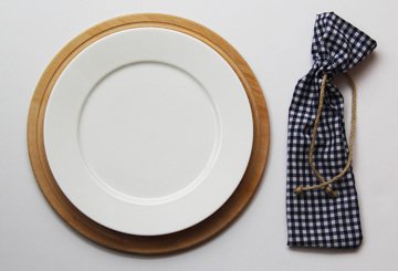 Lacivert Pötikareli Çatal Bıçak Kesesi