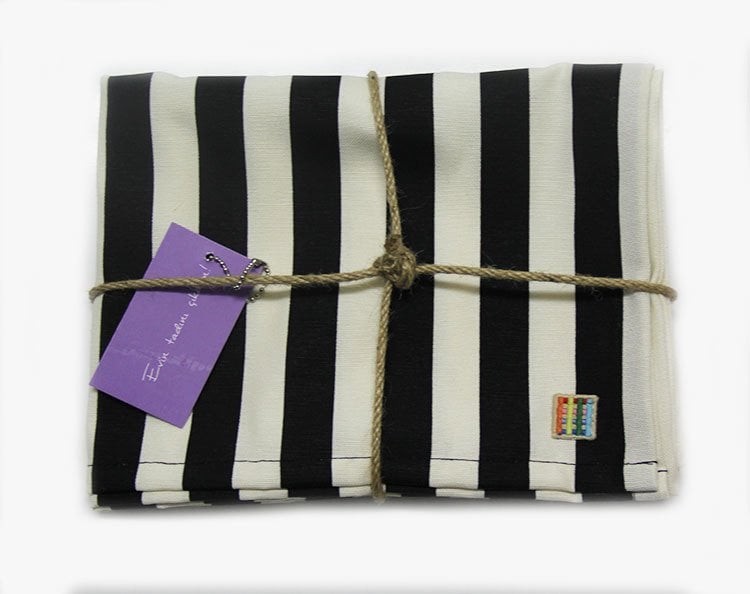 Siyah Çizgili Runner (Servis Örtüsü)