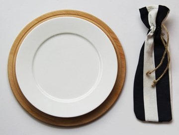 Siyah Çizgili Çatal Bıçak Kesesi