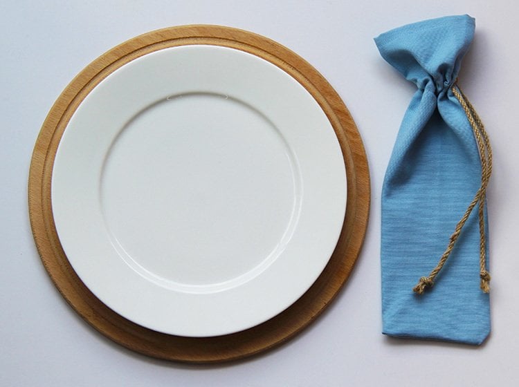 Bulut Mavisi Çatal Bıçak Kesesi