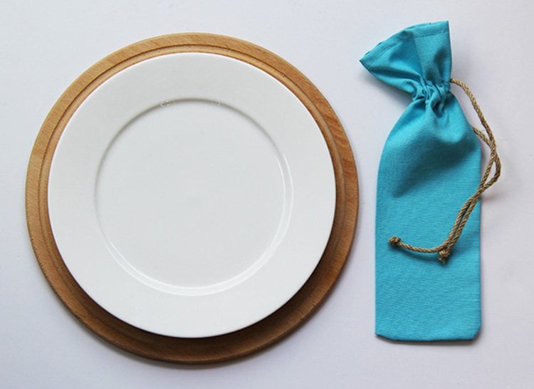 Turkuaz Çatal Bıçak Kesesi