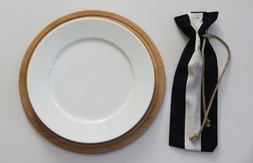 Lacivert Çizgili Çatal Bıçak Kesesi