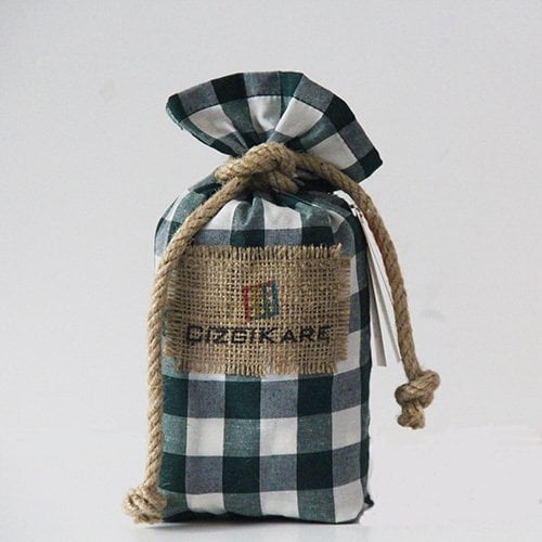 Nefti Yeşil Kareli Masa Örtüsü