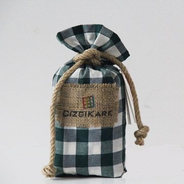 Nefti Yeşil Kareli Masa Örtüsü