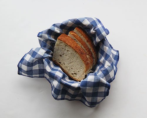 Pastel Mavi Kareli Ekmek Sepeti Peçetesi