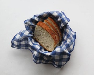 Pastel Mavi Kareli Ekmek Sepeti Peçetesi