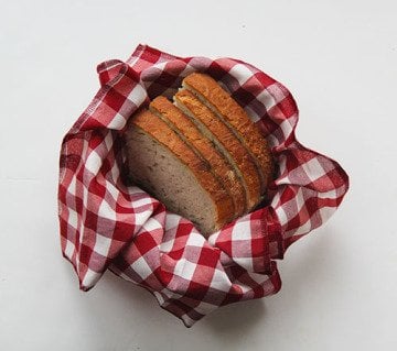 Bordo Kareli Ekmek Sepeti Peçetesi