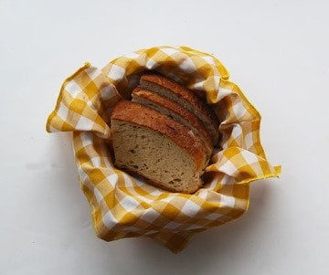 Hardal Sarısı Kareli Ekmek Sepeti Peçetesi