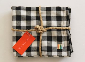 Siyah Kareli Runner (Servis Örtüsü)