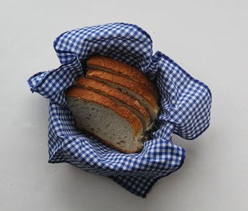 Mavi Pötikareli Ekmek Sepeti Peçetesi