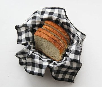 Siyah Kareli Ekmek Sepeti Peçetesi