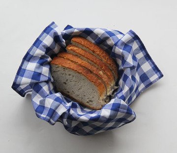 Mavi Kareli  Ekmek Sepeti Peçetesi