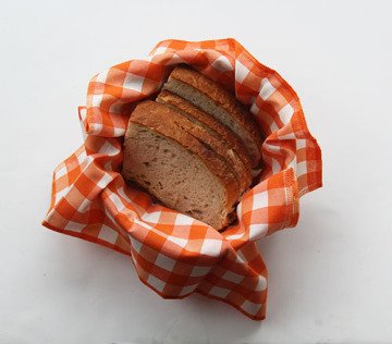 Turuncu Kareli Ekmek Sepeti Peçetesi