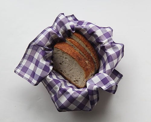 Mor Kareli Ekmek Sepeti Peçetesi