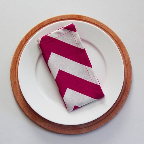 Fuşya Zigzag Kumaş Peçete