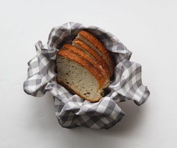 Gri Kareli Ekmek Sepeti Peçetesi
