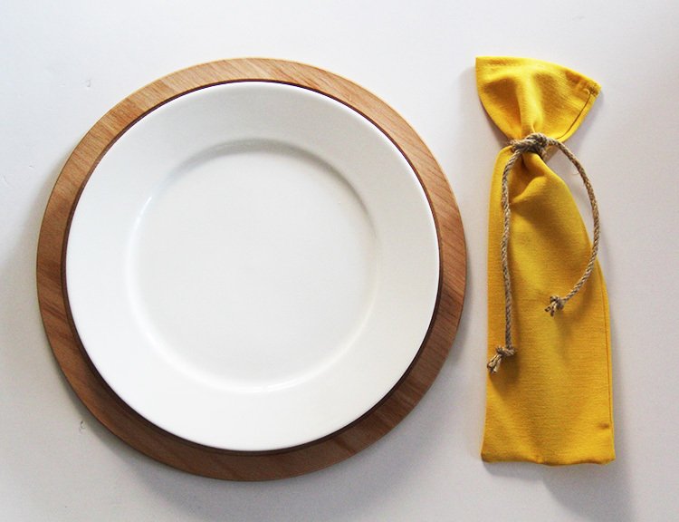 Sarı Çatal Bıçak Kesesi