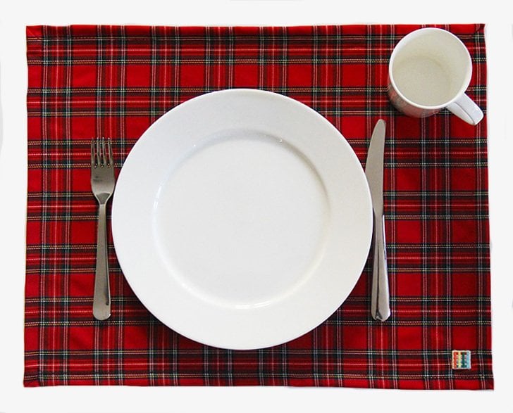 Kırmızı Küçük Ekoseli Amerikan Servis