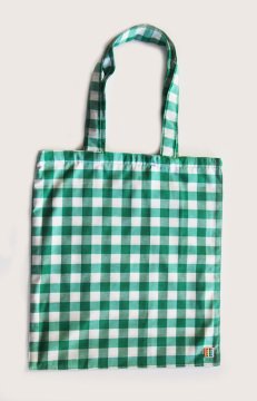 Yeşil Kareli Kumaş Çanta