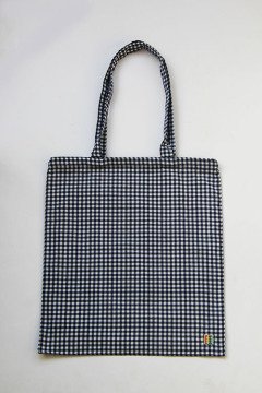 Lacivert Pötikareli Kumaş Çanta