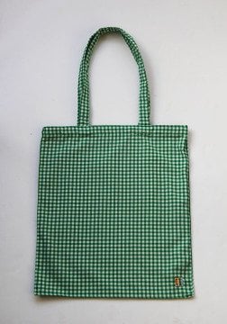 Yeşil Pötikareli Kumaş Çanta